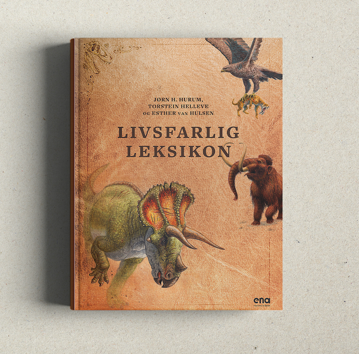 Bildet kan inneholde: tekst, illustrasjon, dinosaur, elefant.