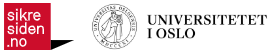 Logo sikresiden.no og UiO
